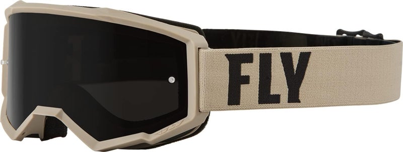 Fly Racing Focus Sand Goggles Khaki/Brown Dark Smoke Lens | MX Clear Vision - Image 1